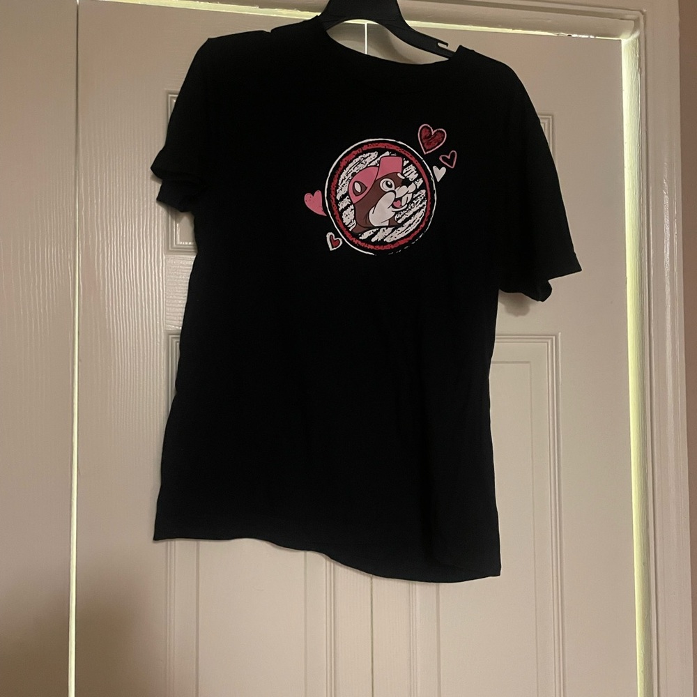 Black Kids Shirt with Pink Heart Design